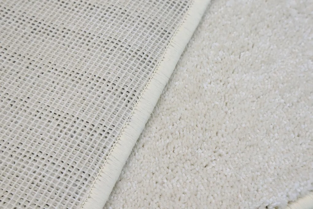 Vopi, Kusový koberec Laguna krémová štvorec, 400x400, biela, obývacia izba