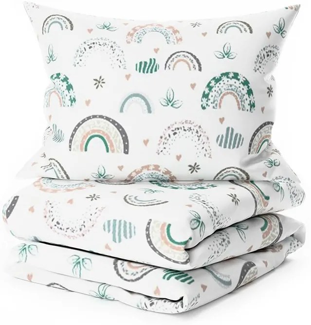 Krepové obliečky do postieľky Renforcé RAINUBI biele Rozmer obliečky: 45 x 65 cm | 90 x 140 cm