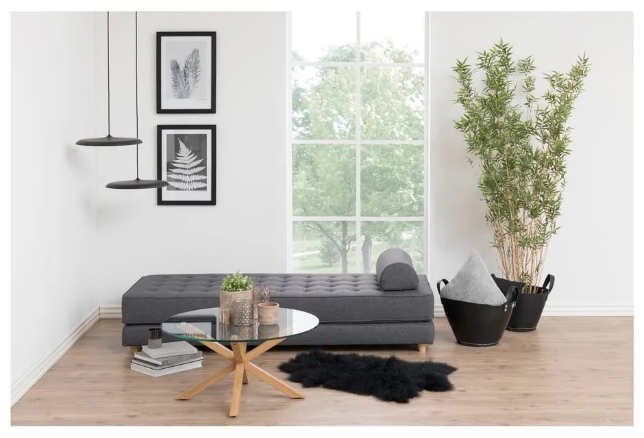 Konferenčný stolík so sklenenou doskou Actona Heaven, ⌀ 82 cm