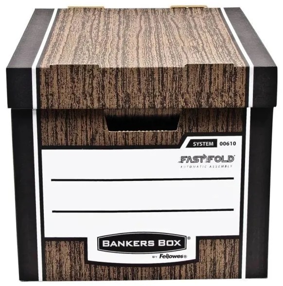 Archivačný kontajner Fellowes Bankers Box Woodgrain 2 ks/bal, modrá