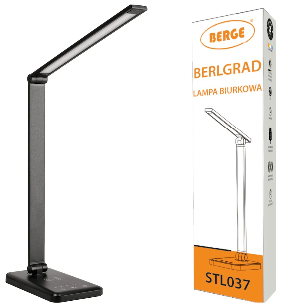 BERGE Stolná LED lampa 5W CCT s indukčnou nabíjačkou