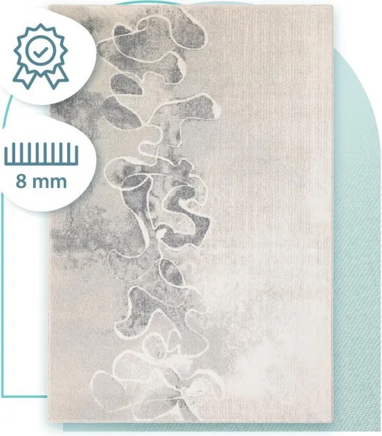 Koberec Agnella Isfahan Aszra sivý