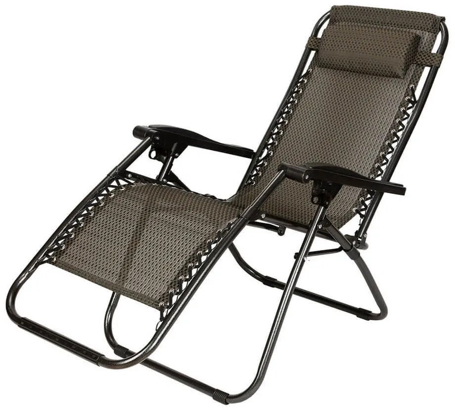 2 ks záhradných ležadiel zero gravity so stolom