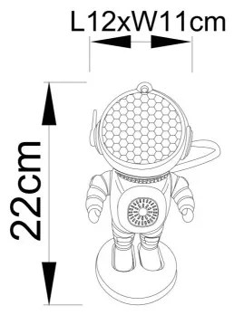 Globo 28084 - LED RGB stolná lampa COSMO LED/6W/5V astronaut biela