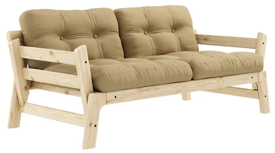 Variabilná pohovka Step Clear lacquered/Wheat beige 70 × 158 × 74 cm