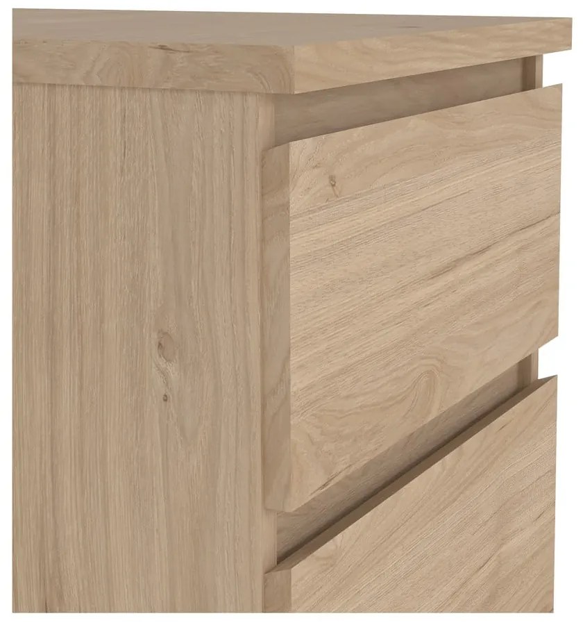 Komoda v dekore duba v prírodnej farbe 40x111x50 cm Naia – Tvilum