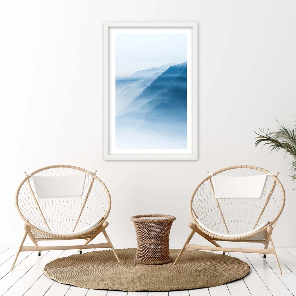 Gario Plagát Pohľad na hory za hmlou Farba rámu: Bez rámu, Rozmery: 40 x 60 cm