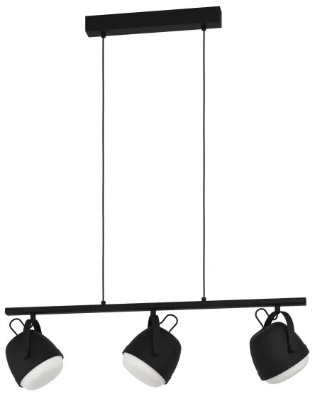 Eglo 390046 - Luster na lanku UPANEMA 3xE27/28W/230V čierna