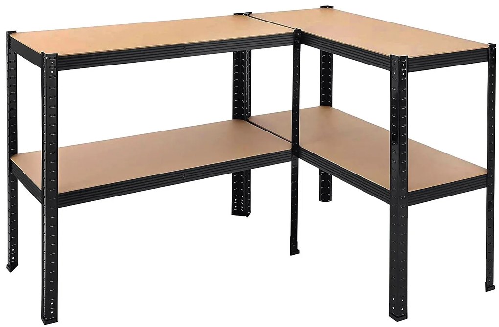 Dielenský regál IRONHOLD 174x80 cm čierny