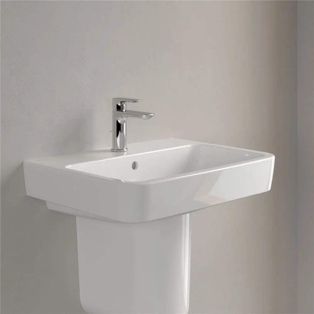 VILLEROY & BOCH O.novo závesné umývadlo s otvorom, s prepadom, 600 x 460 mm, biela alpská, 4A416001