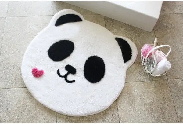 Kúpeľňová predložka s motívom pandy Panda Shape, Ø 90 cm