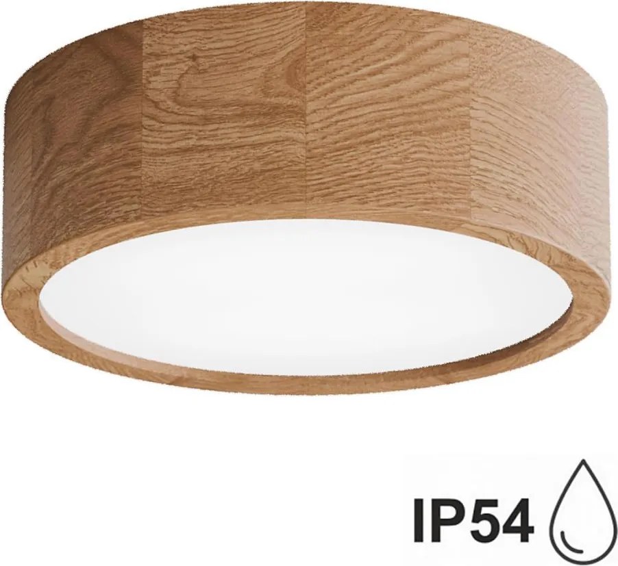 Kúpeľňové stropné svietidlo CLEO 2xE27/24W/230V IP54 pr. 27,5 cm dub