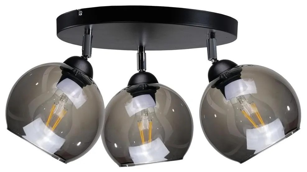 Keter Lighting Bodové svietidlo UNO 3xE27/60W/230V čierna NA0232