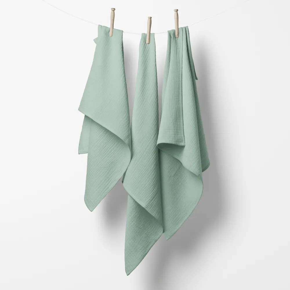 Biante Mušelínová plienka/dečka Nature MSN-020 Pastelovo šalviová 70x70 cm