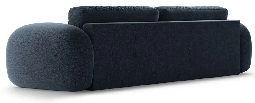Tmavomodrá ženilková rozkladacia/s úložným priestorom pohovka 262 cm Tonale – Cosmopolitan Design