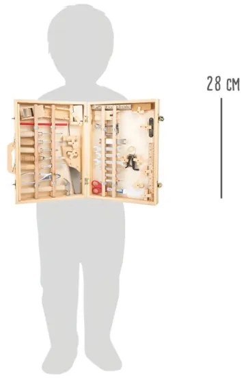 Small Foot - Kufrík s dreveným náradím Deluxe