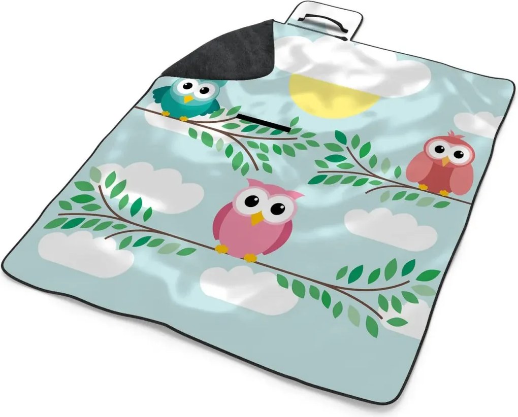 Sablio Plážová deka Sovičky: 200x140 cm