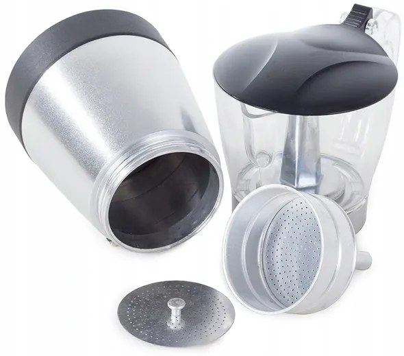 Verk 07067 Elektrická Moka kanvica 6 - 300 ml strieborná