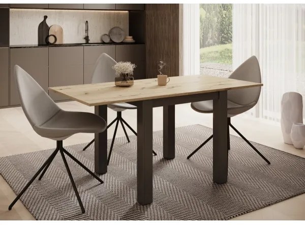 Rozkladací jedálenský stôl ZARO dub artisan/čierny