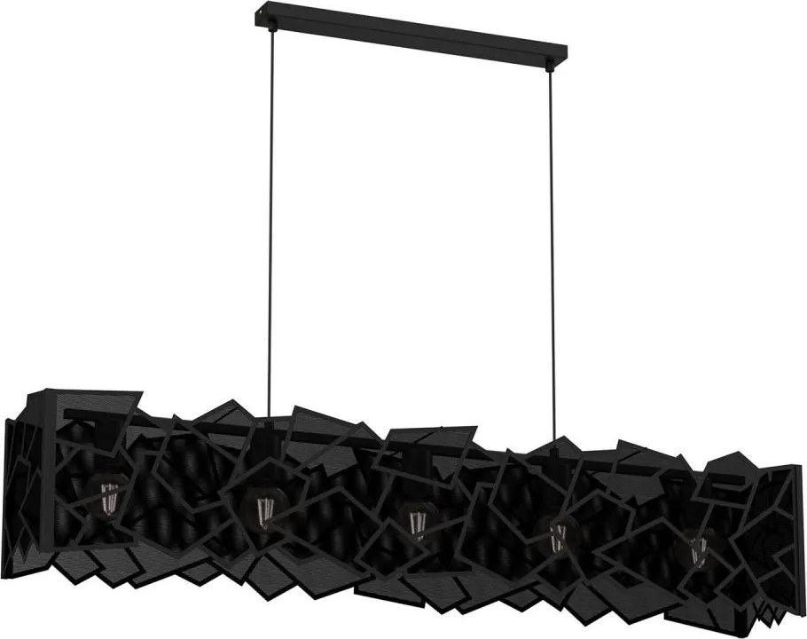 Luster na lanku CAMO 5xE27/15W/230V čierna