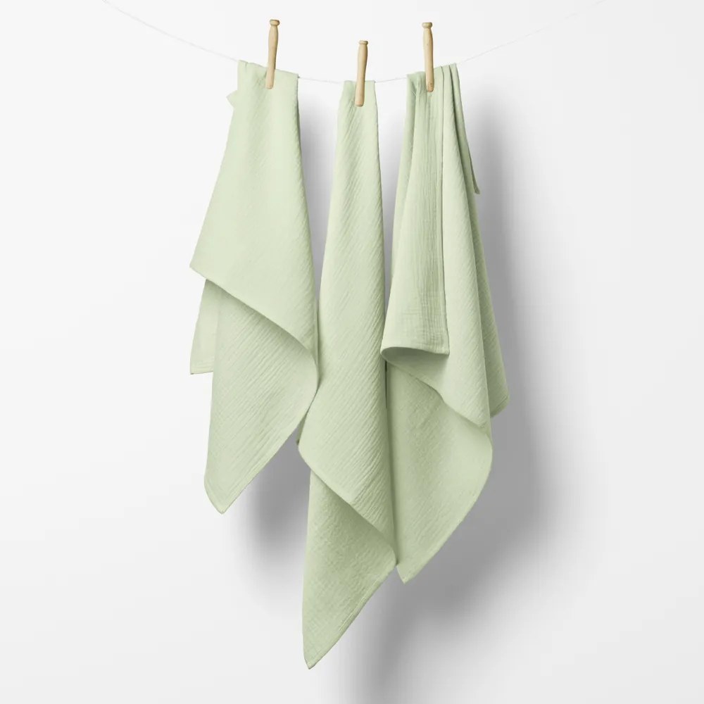 Biante Mušelínová plienka/dečka Nature MSN-030 Pastelovo pistáciová 70x70 cm