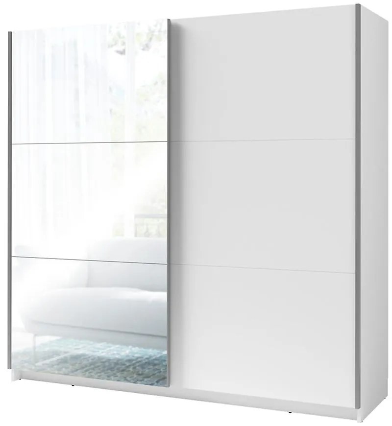 Skriňa Arsala III 11 so zrkadlom biela