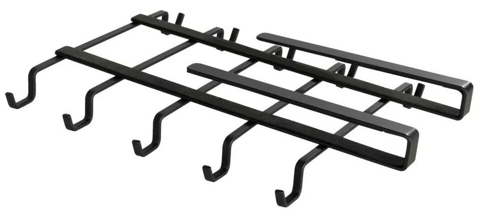 usporadejto.cz Držiak na hrnčeky s 10 háčikmi, závesný pod policu, bez montáže, MERLIN, čierny