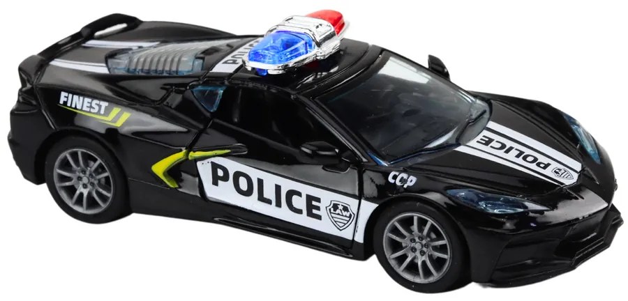 LEAN TOYS Policajné auto 1:32, kovové - Mix