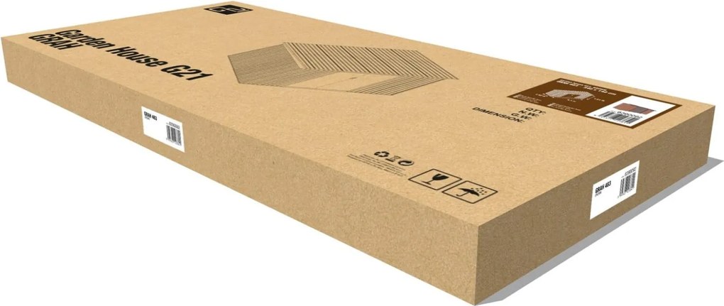 Záhradný domček G21 GRAH 483 - 340 x 142 cm, hnedý