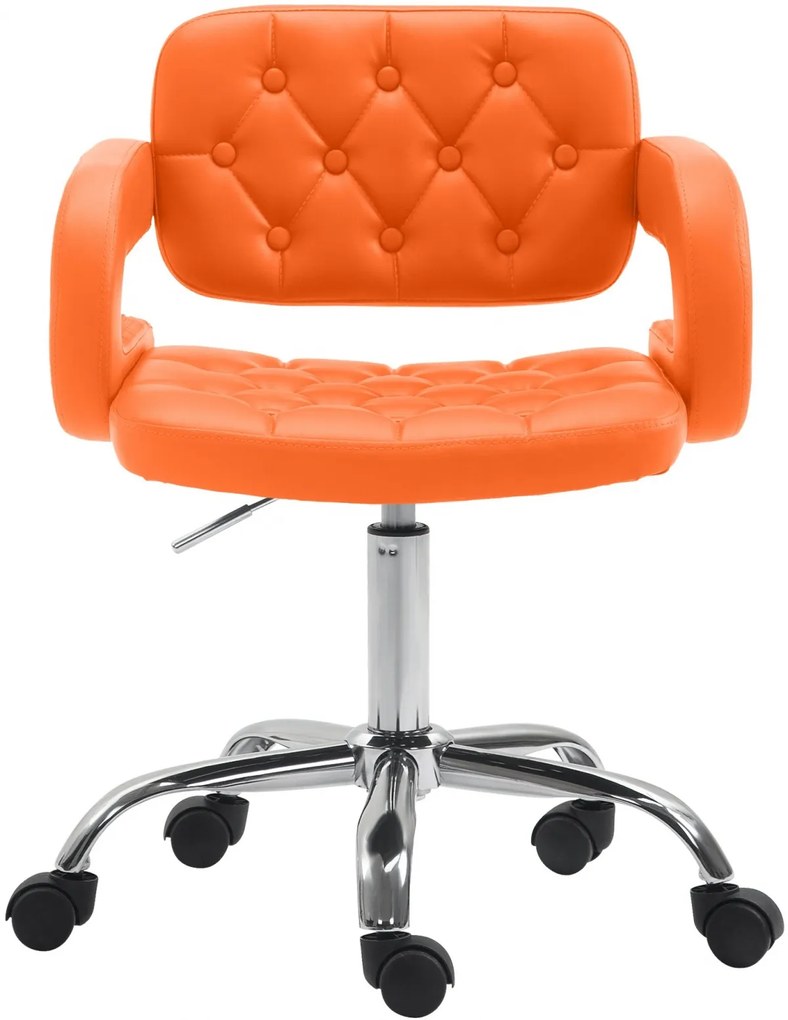 Design-Shop Pracovná stolička Dublin - koženka - Oranžová