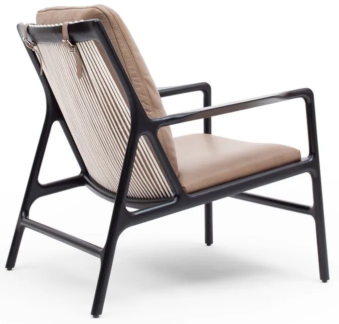 Čierno-béžové kožené kreslo Dedo – Gazzda