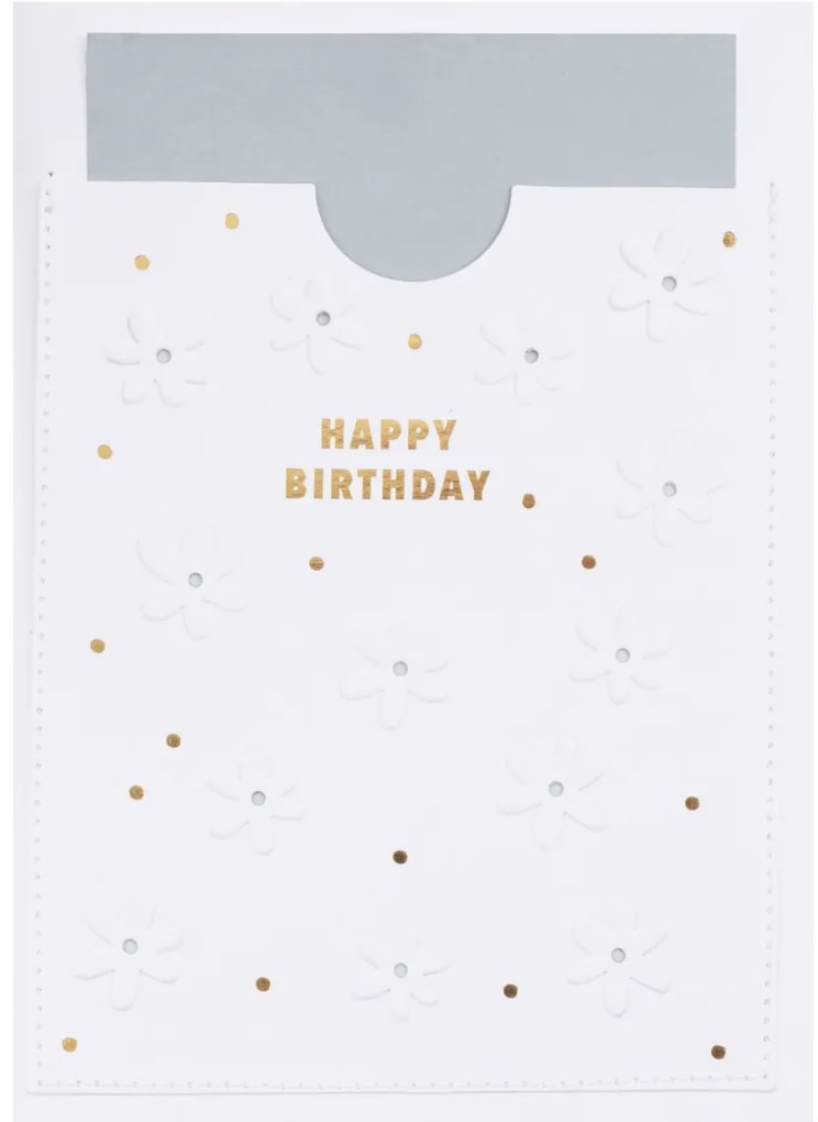 Räder Papierové prianie k narodeninám FLOWERS EMBOSSING CARD
