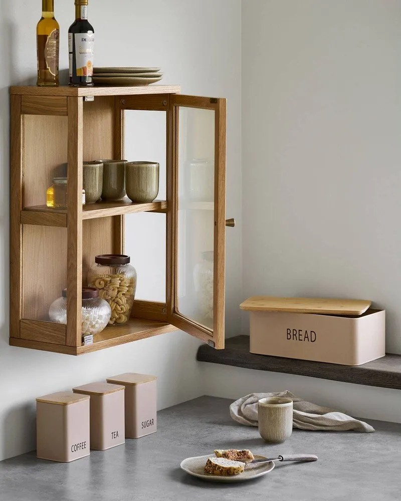 Závesná vitrína v prírodnej farbe 40x60x20 cm Zamora – House Nordic