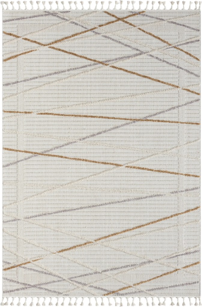 Kusový koberec Luana 1 creme, 200x290, biela, chodba / predsieň, My Flair