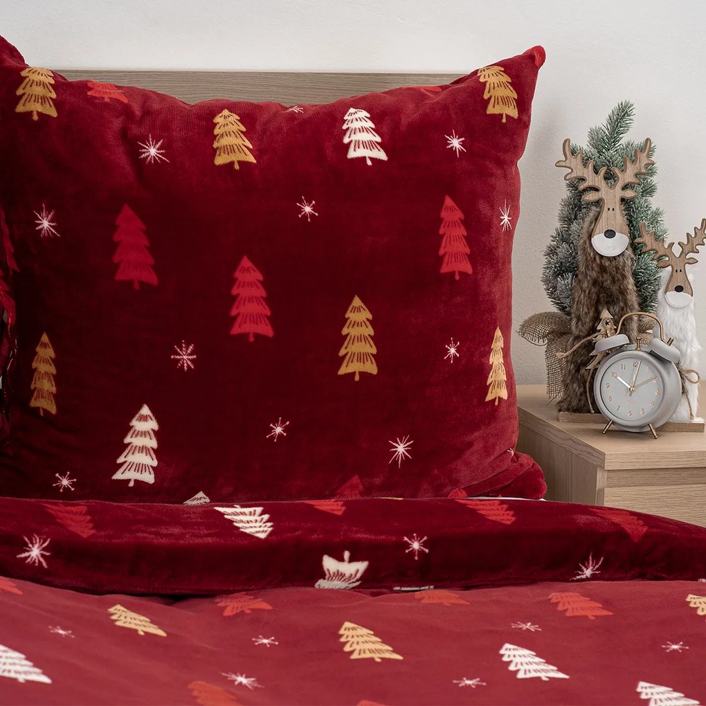 4Home Obliečky mikroflanel Crimson Woods, 160 x 200 cm, 70 x 80 cm