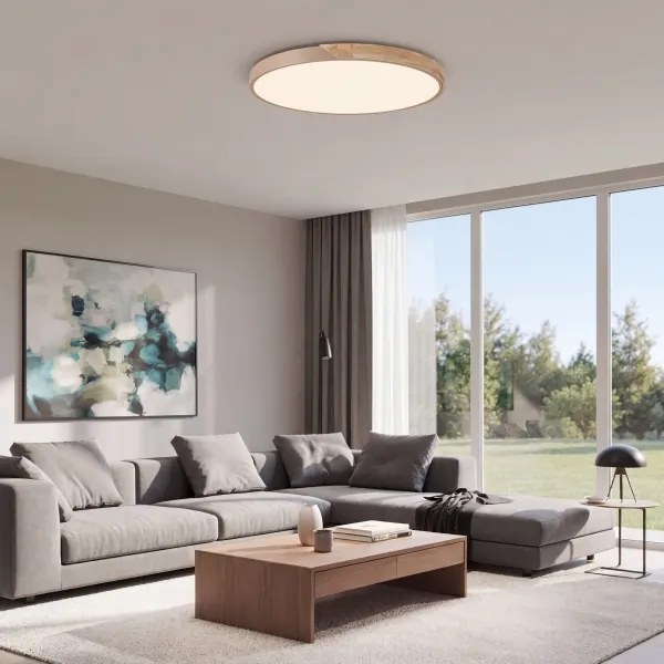 BRILAGI - LED Stmievateľné svietidlo PILANA LED/72W/230V dub/béžová pr. 80 cm + diaľkový ovládač