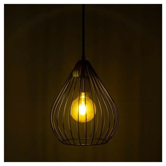 Čierne závesné svietidlo s kovovým tienidlom ø 24 cm Fasah – Opviq lights