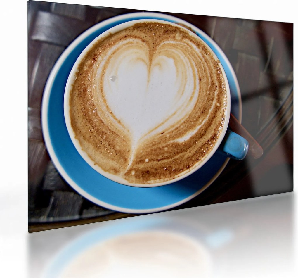 Sklenený obraz - Latte Art (70x50 cm)