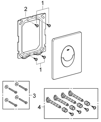 GROHE 38505P00 - Ovládacie tlačidlo SKATE AIR 156 × 197 mm matný chróm