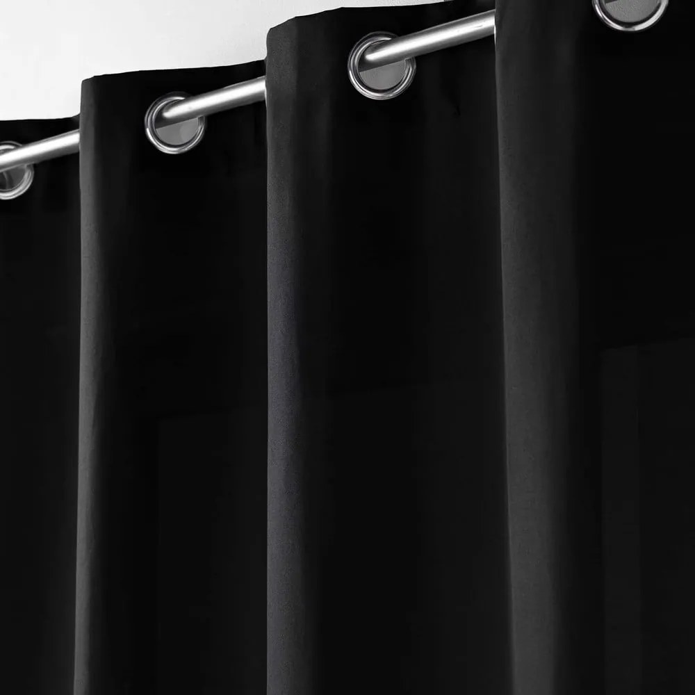 Čierny záves z mikrovlákna 140x280 cm Absolu – douceur d'intérieur