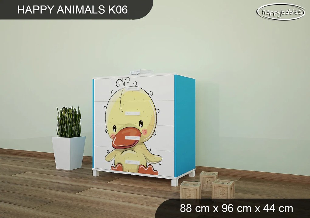 Detská komoda ZVIERACIE KAMARÁTI - TYP 6