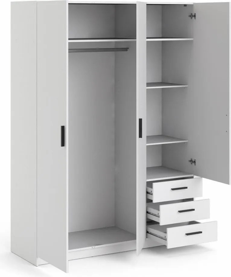 Šatníková skriňa Spiken II biela