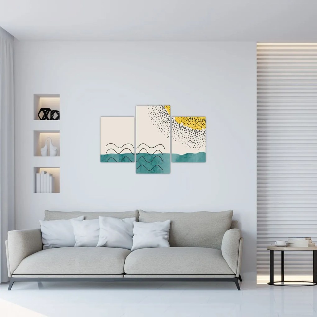 Obraz - Abstraktná maľba pláže N⁰1 (90x60 cm)