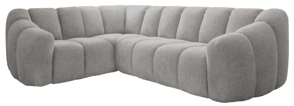 Svetlosivá rohová pohovka (ľavý roh/do L) Shell – Miuform