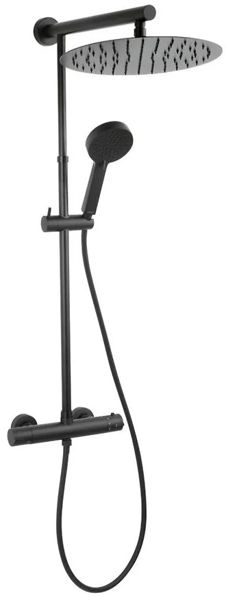 Sprchová súprava s termostatom Trevi čierna
