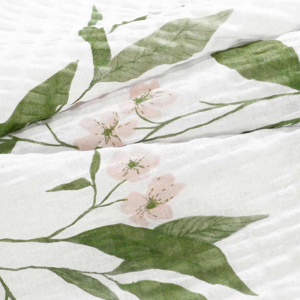 Goldea krepové posteľné obliečky duo - vôňa jazmínu s púdrovo ružovou 150 x 200 a 50 x 60 cm