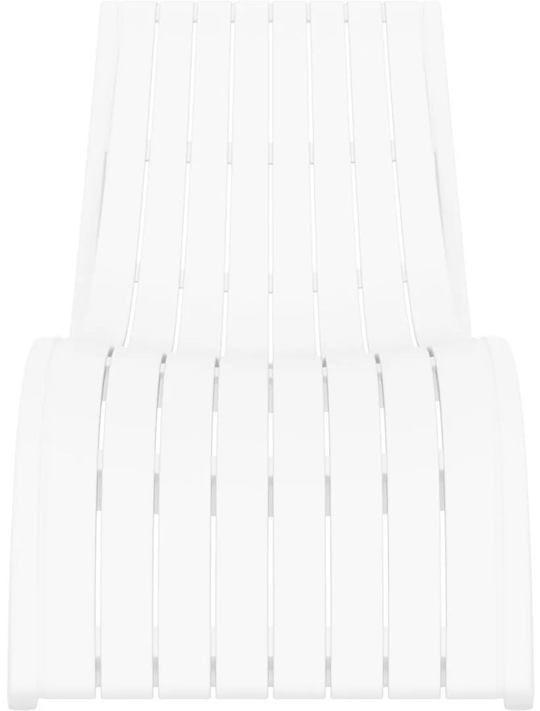 SLIM záhradné lehátko white