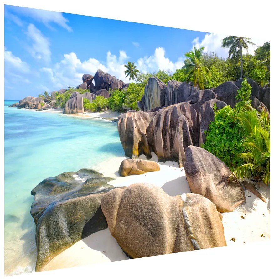 Gario Fototapeta Tropický ostrov La Digue Veľkosť: 200 x 135 cm, Materiál: Vliesová
