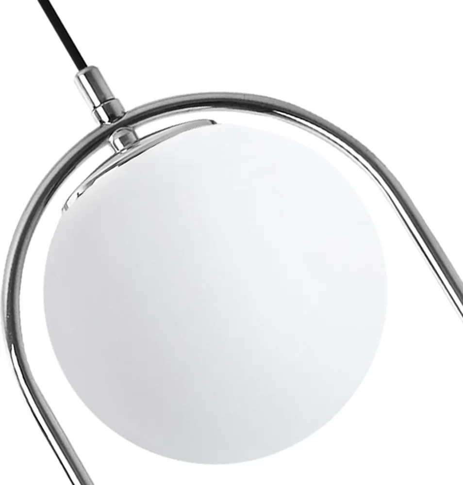 Závesné svietidlo Florence, 2x biele sklenené tienidlo, ch, U