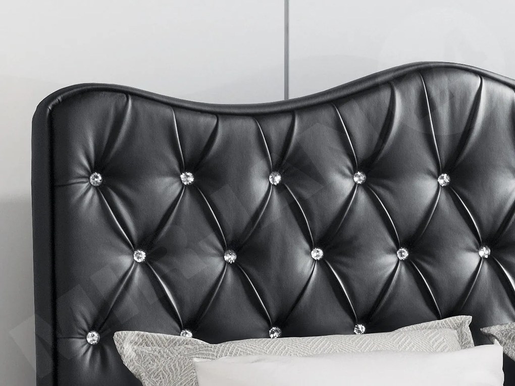 Posteľ kontinentálna Medrins, Rozmer postele: 180x200, Dostupné poťahy: ekokoža Soft 10a